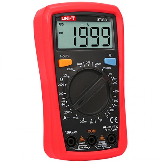 UT33C+ Digital Multimeter Voltmeter Ammeter Resistance Meter Temperature Tester °°Palm Size