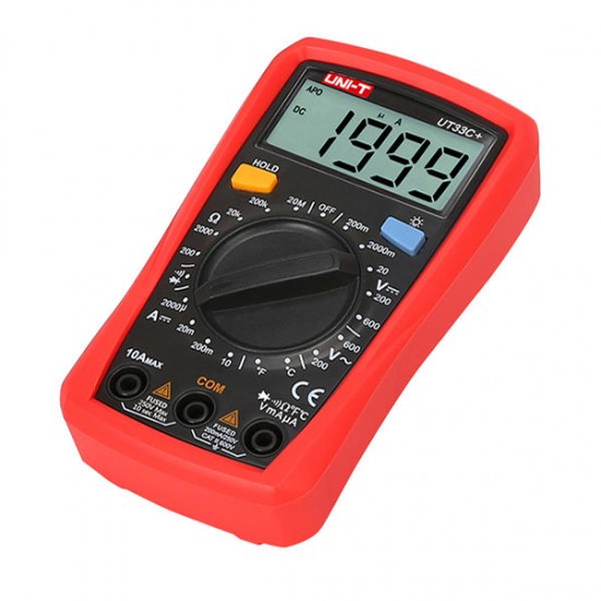 UT33C+ Digital Multimeter Voltmeter Ammeter Resistance Meter Temperature Tester °°Palm Size