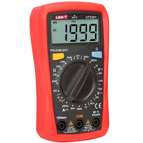 UT33D+ Digital NVC Multimeter Voltage Current Resistance Tester Buzzer LCD Backlight UT33D+ Digital NVC Multimeter Voltage Current Resistance Tester Buzzer LCD Backlight
