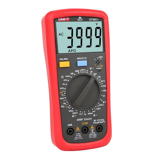 UT39C+ Digital Multimeter AC DC Volt Amp Ohm Capacitance Temp Hz Tester UT39C Plus Data Hold UT39C+ Digital Multimeter AC DC Volt Amp Ohm Capacitance Temp Hz Tester UT39C Plus Data Hold
