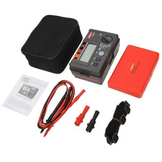 UT501A 1000V Insulation Resistance Meter Ground Tester MegOhmmeter Volt Meterr with LCD Backlight UT501A 1000V Insulation Resistance Meter Ground Tester MegOhmmeter Volt Meterr with LCD Backlight