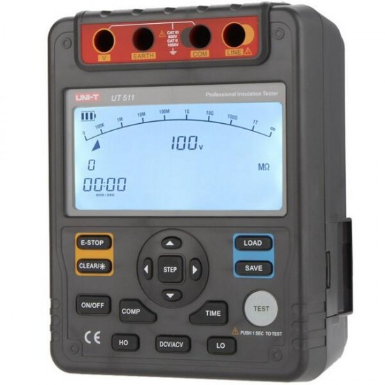 UT511 1000V 10Gohm Digital Insulation Resistance Tester Meter MegOhm Meter Low Ohm Ohm Meter Volt Meter