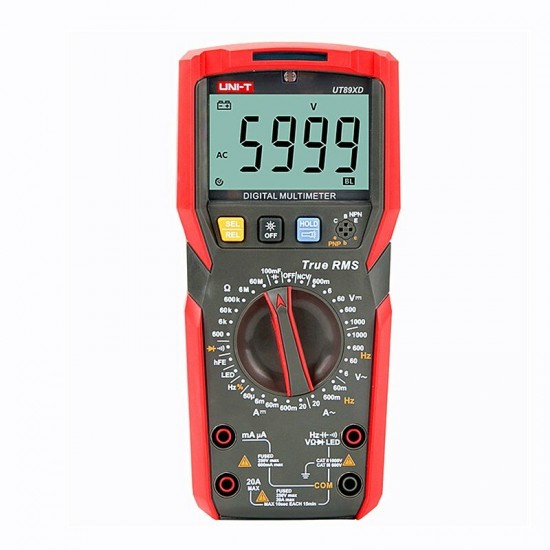 UT89X/UT89XD 6000 Count Digital Multimeter True RMS Automatic Backlight Multimeter NCV/Condensator/Triode/Temperatuur Tester