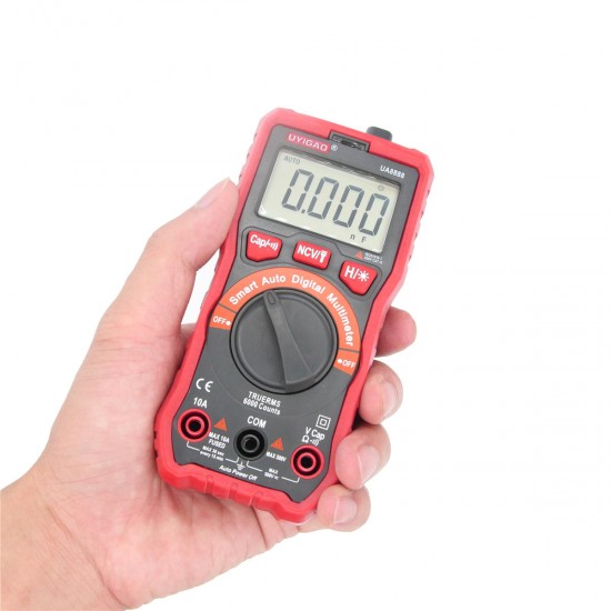 UA888 Digital Auto Meters Multimeter Handheld Tester AC/DC/Resistanc/NCV