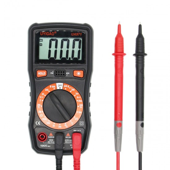 UA971 LCD Voltmeter Ammeter Multimeter Temperature Diode Tester with Temperature Measurement