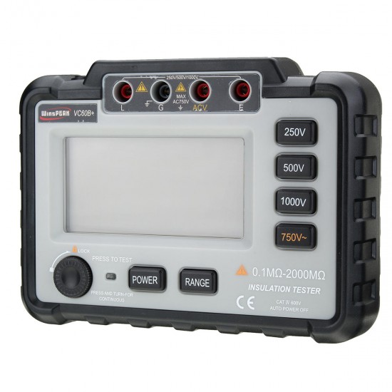 VC60B+ Digital Insulation Resistance Tester Megger MegOhm Meter 250/500/1000V DC VC60B+ Digital Insulation Resistance Tester Megger MegOhm Meter 250/500/1000V DC