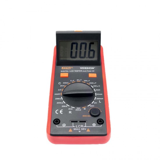 VC6243A Digital LCD Meter Inductance Capacitance Resistance Tester Multimeter Crocodile Clip Measuring Tool with Bag BM4070