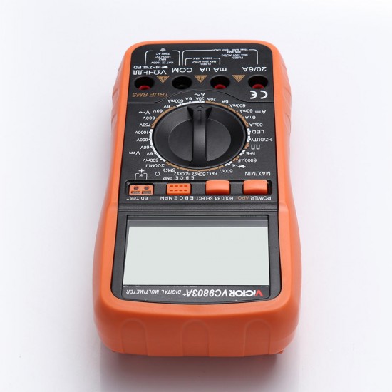 VC9803 High-Precision Digital Multimeter Backlight Display LCD Screen AC/DC Voltage Current Resistance Capacitance Diode Triode Tester VC9803 High-Precision Digital Multimeter Backlight Display LCD Screen AC/DC Voltage Current Resistance Capacitance Diode Triode Tester
