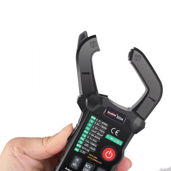 8204 Intelligent Automatic True RMS Clamp Meter DC Current Measurement with Temperature Measurement AC/DC Multimeter 8204 Intelligent Automatic True RMS Clamp Meter DC Current Measurement with Temperature Measurement AC/DC Multimeter