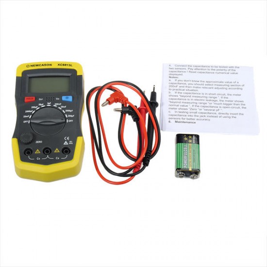 XC6013L Digital LCD Display Capacitor Capacitance Meter Tester XC6013L Digital LCD Display Capacitor Capacitance Meter Tester