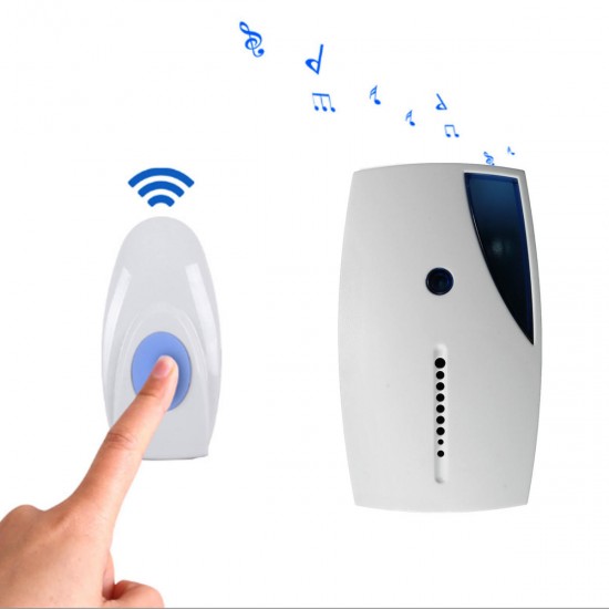 100M 36 Songs Chimes Wireless Music Doorbell Cordless Receiver Control