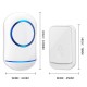 200M Waterproof Wireless Doorbell 32 Songs Plugin ReceiverTransmitter