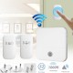 300M Waterproof LED Wireless Doorbell 52 Songs Chime Door Bell SOS EU/US/UK Plug 2Pcs Receiver + 1Pce Doorbell