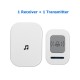 300M Wireless Doorbell 60 Song Chime 5 Volume Level Door Bell 1/2 Receiver SOS