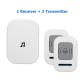 300M Wireless Doorbell 60 Song Chime 5 Volume Level Door Bell 1/2 Receiver SOS