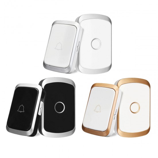 360M Remote Waterproof LED Wireless Doorbell 36 Ringtone Emergency Chime US Plug/EU Plug/UK Plug