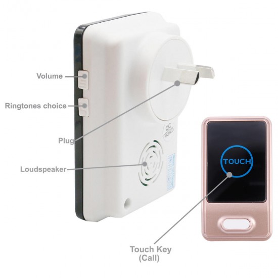 Battery Wireless Door Bell Security Chime Alarm Smart Doorbell Plug In