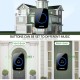 A10 A10 Wireless Doorbell Waterproof 100-240V 300M Range Music Door Bell Home 60 Chimes Door Ring 2 Receiver 1 Transmitter