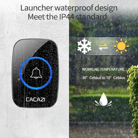 A10 A10 Wireless Doorbell Waterproof 100-240V 300M Range Music Door Bell Home 60 Chimes Door Ring 2 Receiver 1 Transmitter A10 A10 Wireless Doorbell Waterproof 100-240V 300M Range Music Door Bell Home 60 Chimes Door Ring 2 Receiver 1 Transmitter