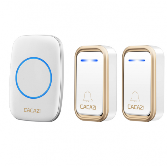 A10F Waterproof Wireless Doorbell 300M Remote Door Bell Chime 220V 2 Button 1 Receiver