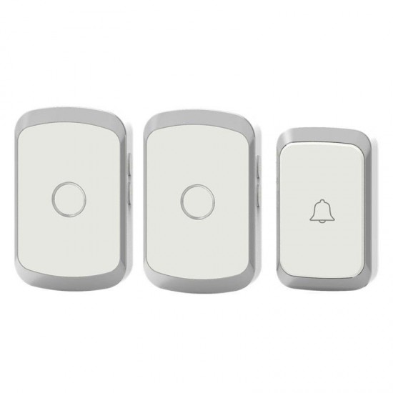 A20 Wireless Music Doorbell Waterproof AC 110-220V 300M Remote Door Bell 1 Button 2 Receivers