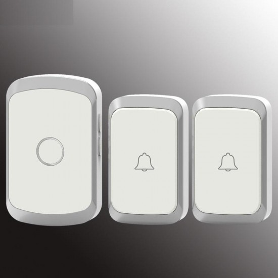 A20 Wireless Music Doorbell Waterproof AC 110-220V 300M Remote Door Bell 2 Button 1 Receiver