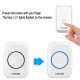 A60 Waterproof Wireless Music Doorbell LED Light Battery 300M Remote Home Cordless Call Bell58 Chime 2 Button 1 Receiver