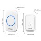 A60 Waterproof Wireless Music Doorbell LED Light Battery 300M Remote Home Cordless Call Bell58 Chime 2 Button 1 Receiver