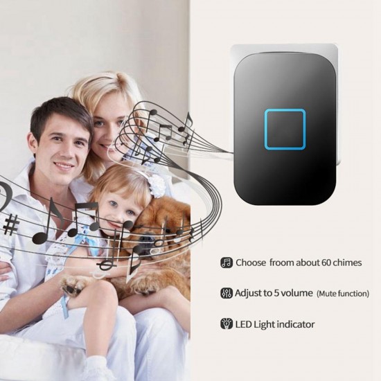 A88 Wireless Waterproof Doorbell LED Light 300M Remote 2 Button 1 Receiver Calling Bell A88 Wireless Waterproof Doorbell LED Light 300M Remote 2 Button 1 Receiver Calling Bell