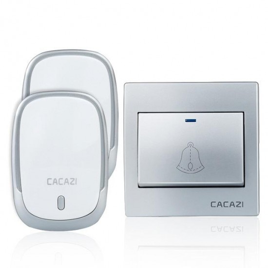AC110-220V Wireless Doorbell Waterproof 1 Button+2 Plug-in Receivers 300M Remote Music Door Dell AC110-220V Wireless Doorbell Waterproof 1 Button+2 Plug-in Receivers 300M Remote Music Door Dell