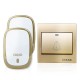 AC110-220V Wireless Doorbell Waterproof 1 Button+2 Plug-in Receivers 300M Remote Music Door Dell