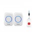 C10 Smart Home Wireless Pager Doorbell Old Man Emergency Alarm 80m Remote Call Bell 1 Button 2 Receiver
