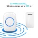 FA10-2 Self-powered Wireless Music Doorbell Waterproof No battery Calling Doorbell Chime 1 Button 2 Receiver