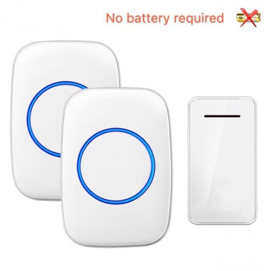 FA10-2 Self-powered Wireless Music Doorbell Waterproof No battery Calling Doorbell Chime 1 Button 2 Receiver FA10-2 Self-powered Wireless Music Doorbell Waterproof No battery Calling Doorbell Chime 1 Button 2 Receiver