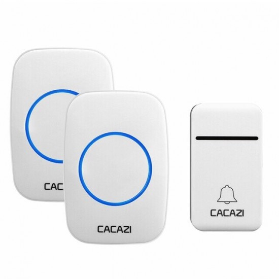FA12-2 Self-Powered Wireless Doorbell Waterproof Smart No Battery Home Cordless Bell 200M Remote 38 Chimes