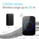 FA12-3 Self-Powered Wireless Doorbell Waterproof Smart No Battery Home Cordless Bell 200M Remote 38 Chimes FA12-3 Self-Powered Wireless Doorbell Waterproof Smart No Battery Home Cordless Bell 200M Remote 38 Chimes