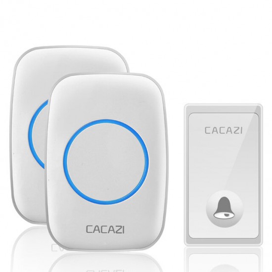 FA60 Wireless Doorbell Self-powered Waterproof Intelligent Home Door Ring Bell 2Pcs Receivers Transmitter