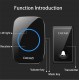 FA60 Wireless Doorbell Self-powered Waterproof Intelligent Home Door Ring Bell 3Pcs Receivers Transmitter