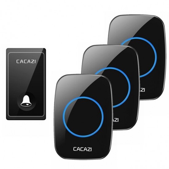 FA60 Wireless Doorbell Self-powered Waterproof Intelligent Home Door Ring Bell 3Pcs Receivers Transmitter FA60 Wireless Doorbell Self-powered Waterproof Intelligent Home Door Ring Bell 3Pcs Receivers Transmitter