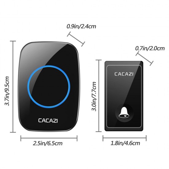 FA60 Wireless Doorbell Self-powered Waterproof Intelligent Home Door Ring Bell 3Pcs Receivers Transmitter
