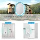 FA80-2 Self-powered Wireless Doorbell Waterproof 2 Receiver No Battery Required Button Smart Home Cordless Call Bell 58 Chime