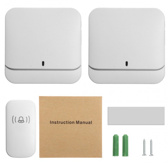 Home House 4 Volume Wireless Doorbell Chime 1 Plugin Receiver+2 Ransmitter