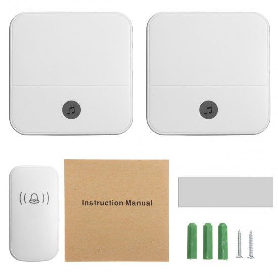 Home House 4 Volume Wireless Doorbell Chime 2 Receiver + 1 Doorbell