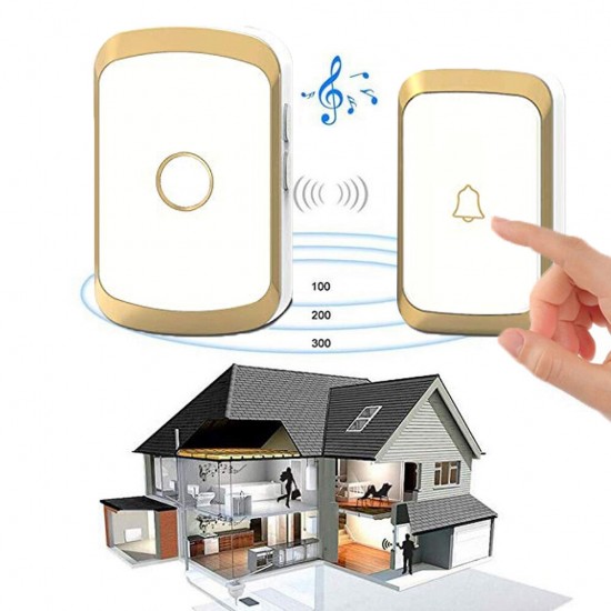 Home Security Wireless Doorbell Waterproof AC 100-240V 300M Rannge DoorBell Home Security Wireless Doorbell Waterproof AC 100-240V 300M Rannge DoorBell