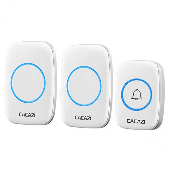 Home Wireless Doorbell Waterproof Remote 300M Distance 1 Transmitter 2 Receiver