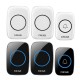 Home Wireless Doorbell Waterproof Remote 300M Distance 1 Transmitter 2 Receiver