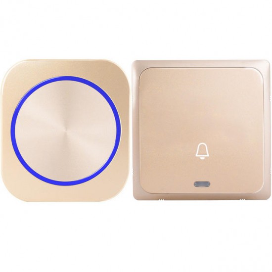 DQ688 Self-powered Wireless Door Bell DoorBell Ring Chime Night Light No Battery Big Panel