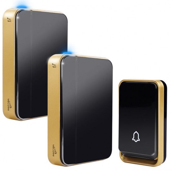 K06 Self-powered Wireless Doorbell Waterproof No Battery Smart Home Door Bell Chime 1 Transmitter 2 Receiver K06 Self-powered Wireless Doorbell Waterproof No Battery Smart Home Door Bell Chime 1 Transmitter 2 Receiver