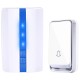 K33 Self-powered Waterproof Wireless DoorBell No Battery Smart Door Bell Chime LED Light White