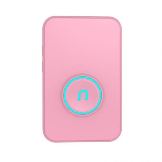 Self-Powered Wireless Music Doorbell Self-Generating Long Distance No Battery Pink EU US Plug